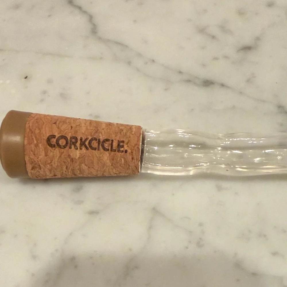 Corkcicle Clear Wine Chiller with Cork Top